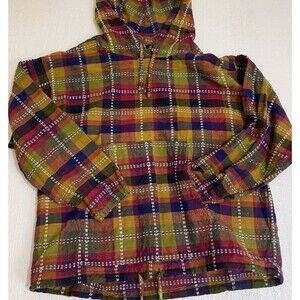 Angelique Hoodie One‎ Size Patchwork Pullover 90s Vintage Bonfires Fall Grunge